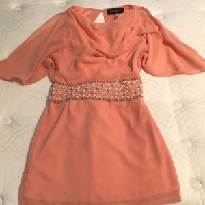 Blush mini cocktail dress